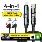 Fast 4-in-1 USB Cable – Universal & Durable