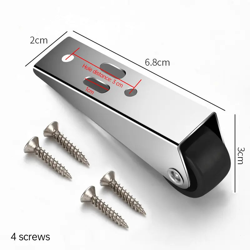 Swivel Door Roller with Long Bracket – Quiet & Scratch-Free