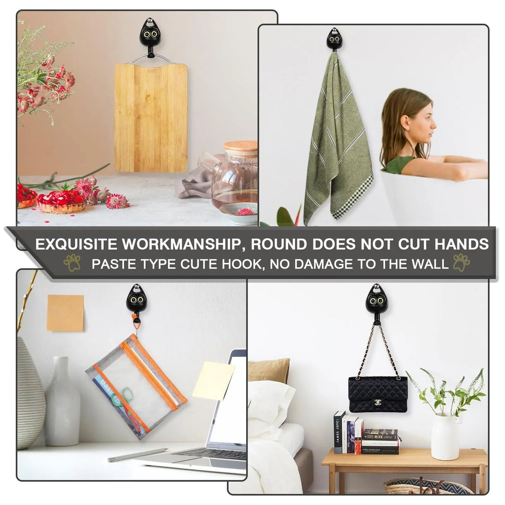 Self-adhesive Cat Hooks – Cute, Sturdy & No Drilling