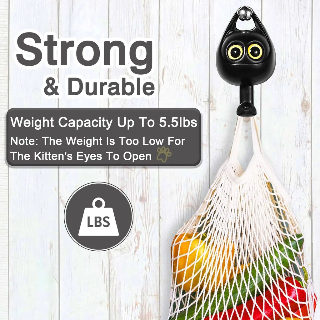 Self-adhesive Cat Hooks – Cute, Sturdy & No Drilling