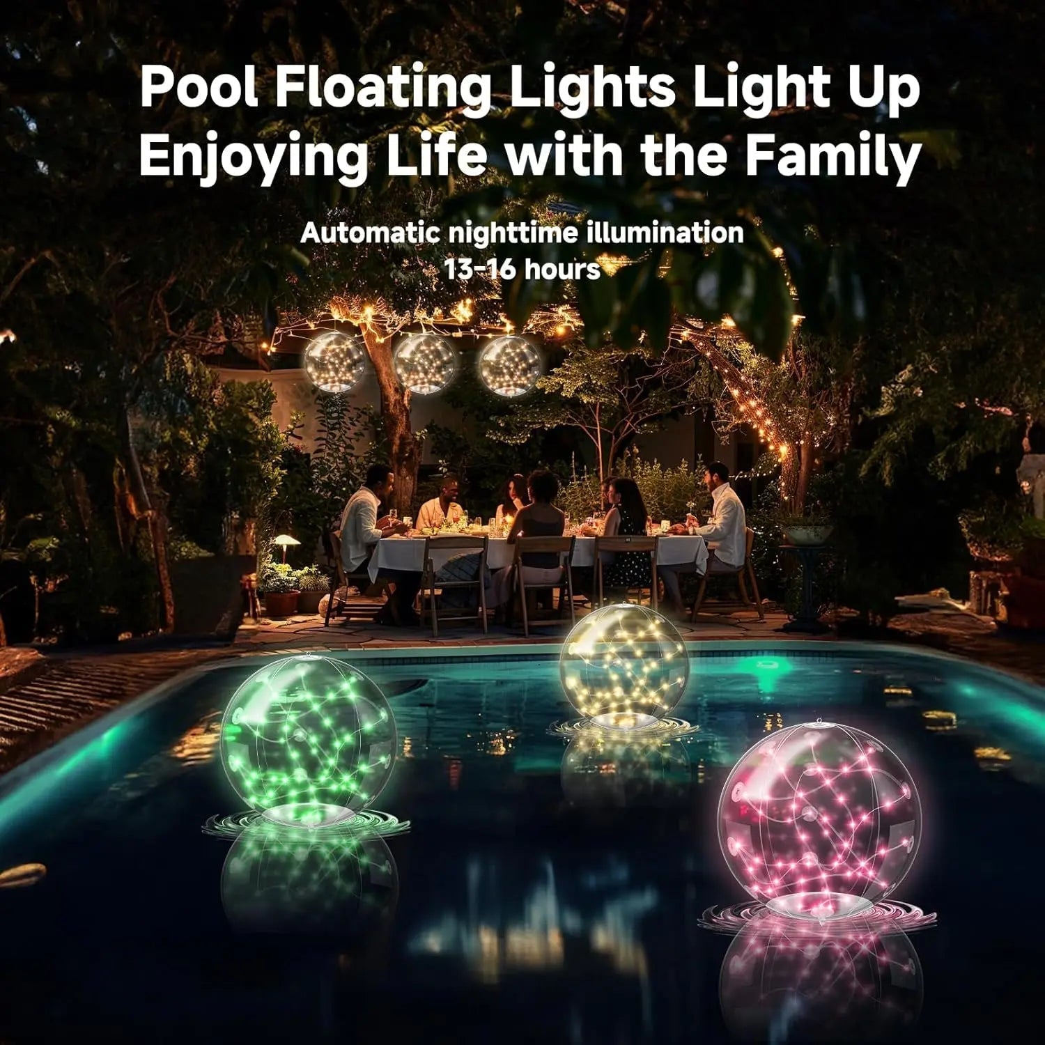 Solar Floating Pool Lights – Waterproof & Color Changing