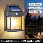 Solar-powered LED outdoor wall light – Perfect for gardens, patios, garages, and entrances