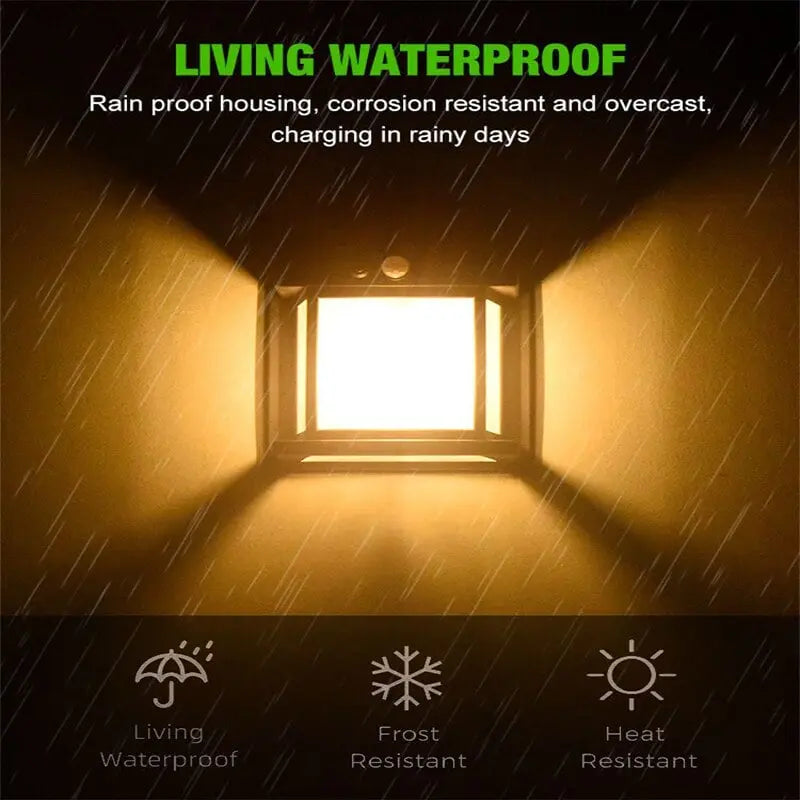 Solar-powered LED outdoor wall light – Perfect for gardens, patios, garages, and entrances