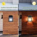 Solar-powered LED outdoor wall light – Perfect for gardens, patios, garages, and entrances