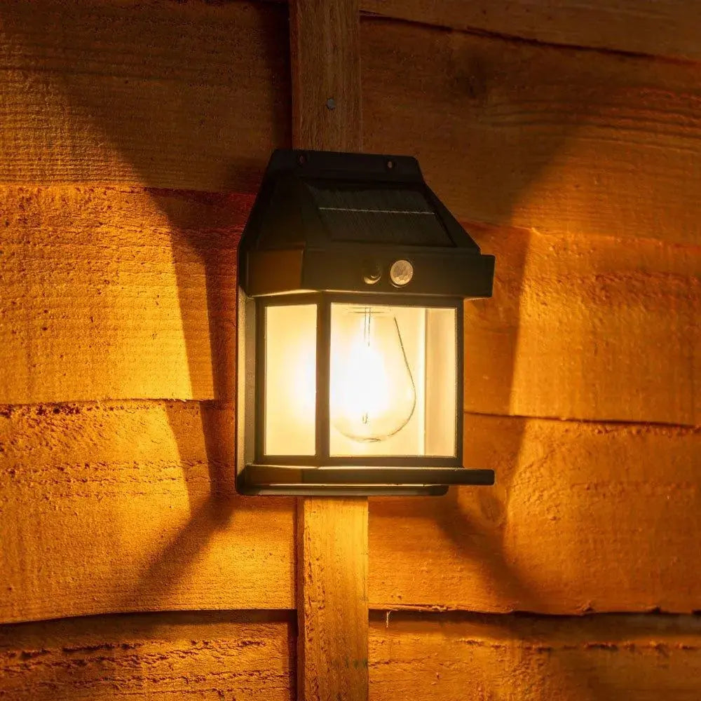 Solar-powered LED outdoor wall light – Perfect for gardens, patios, garages, and entrances