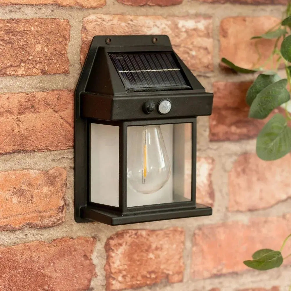 Solar-powered LED outdoor wall light – Perfect for gardens, patios, garages, and entrances