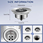 Sink Drain Strainer – Anti-Blocking & Odor PRedection with Push Button