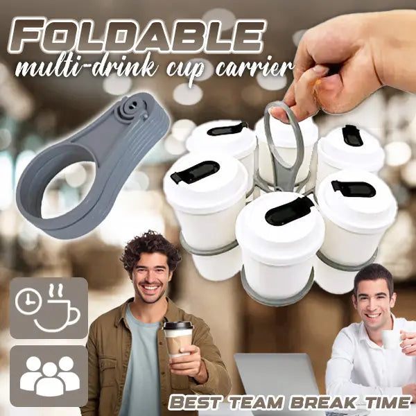 Portable Foldable Drink Holder for up to 6 Drinks