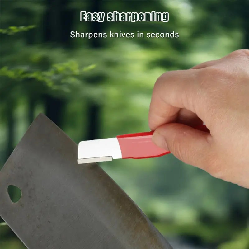 Portable quick sharpener for garden and kitchen tools