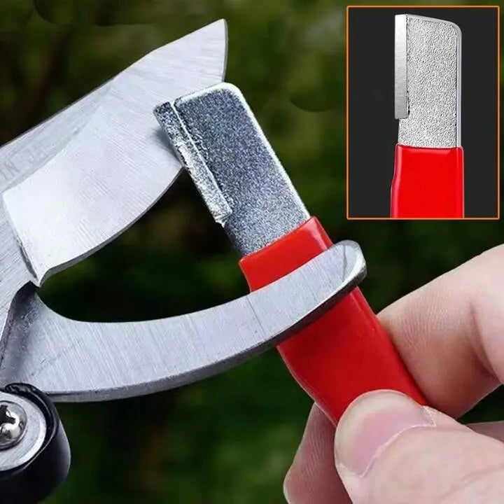 Portable quick sharpener for garden and kitchen tools