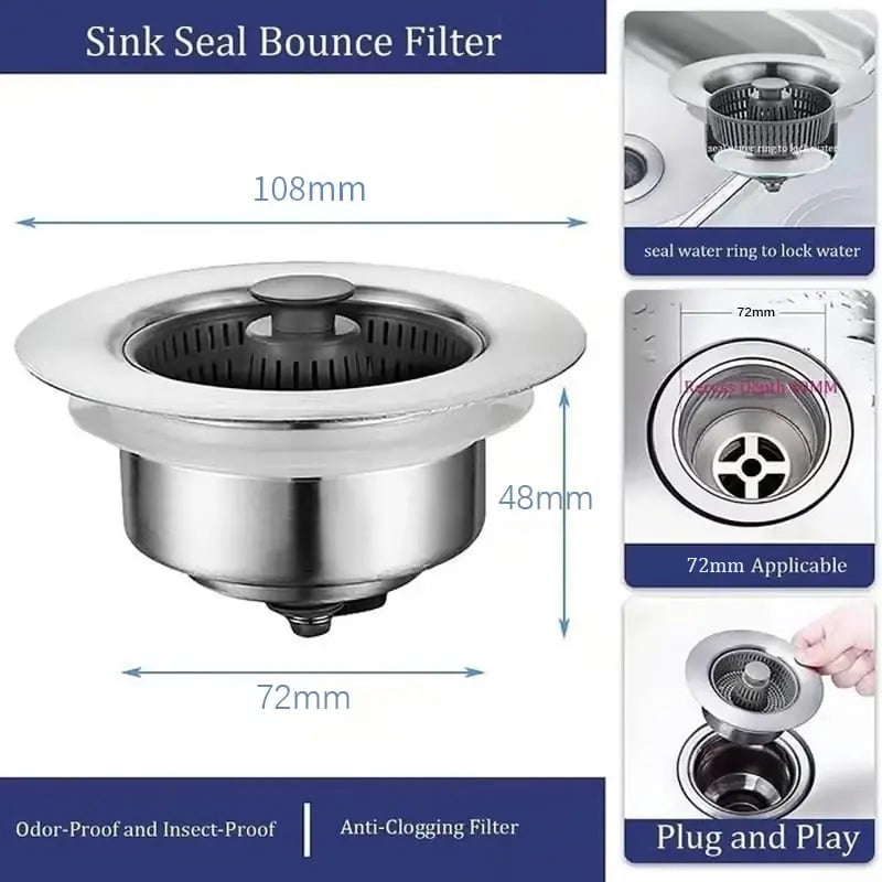 Improved Sink Drain Stopper – No more clogged drains!