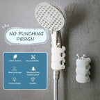 Adjustable shower head holder with strong suction cup
