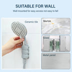 Adjustable shower head holder with strong suction cup