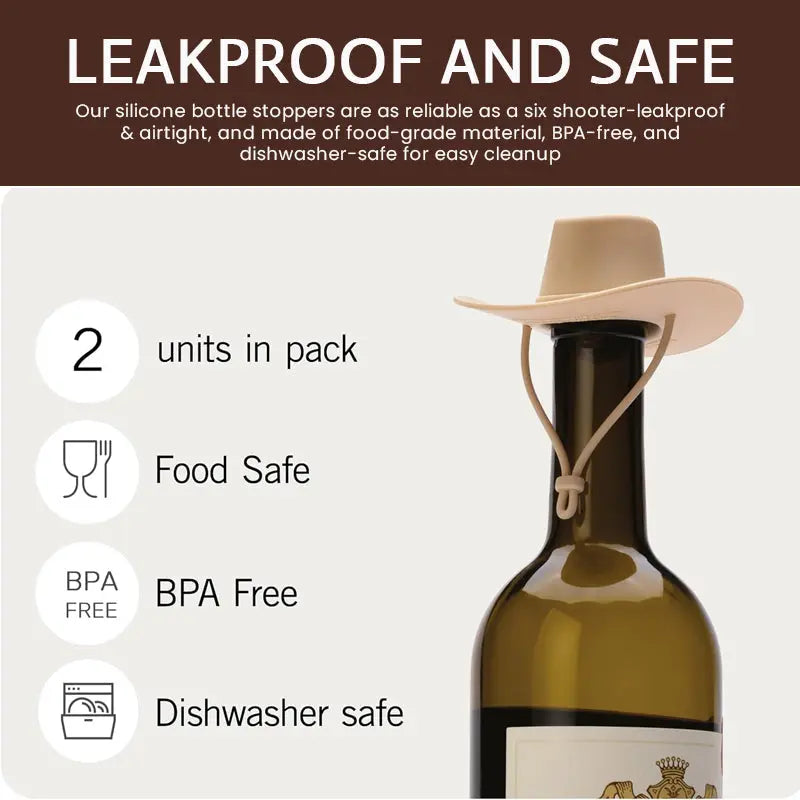 Wine Bottle Stopper in Cowboy Hat Design – Tight, Stylish & Original
