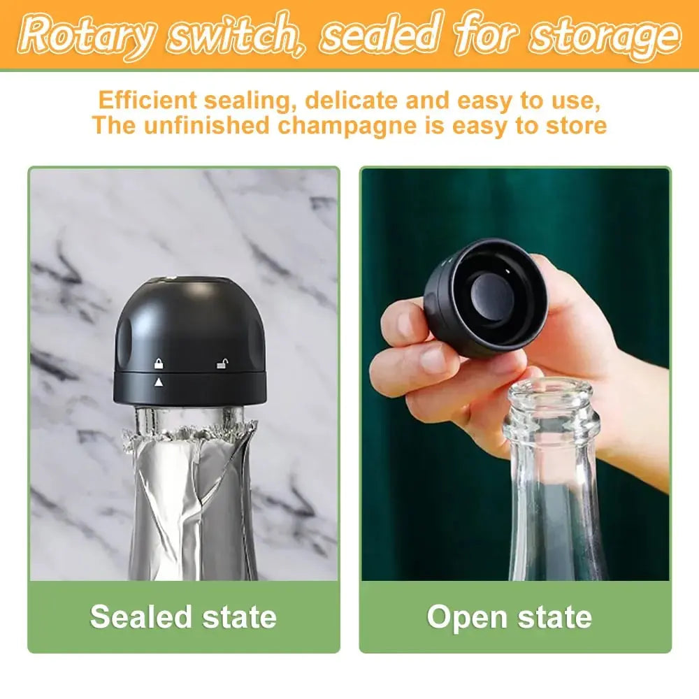 Wine stopper with vacuum function – Preserves aroma & carbonation reliably
