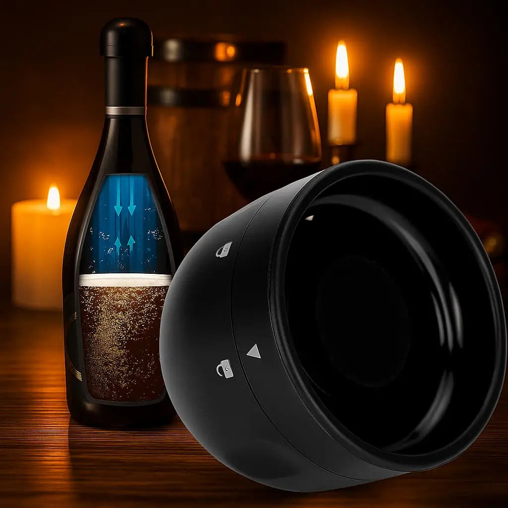Wine stopper with vacuum function – Preserves aroma & carbonation reliably