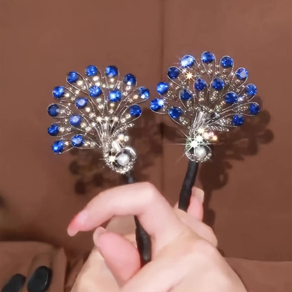 Vintage Peacock Hair Clip – Elegant & Timeless Accessory