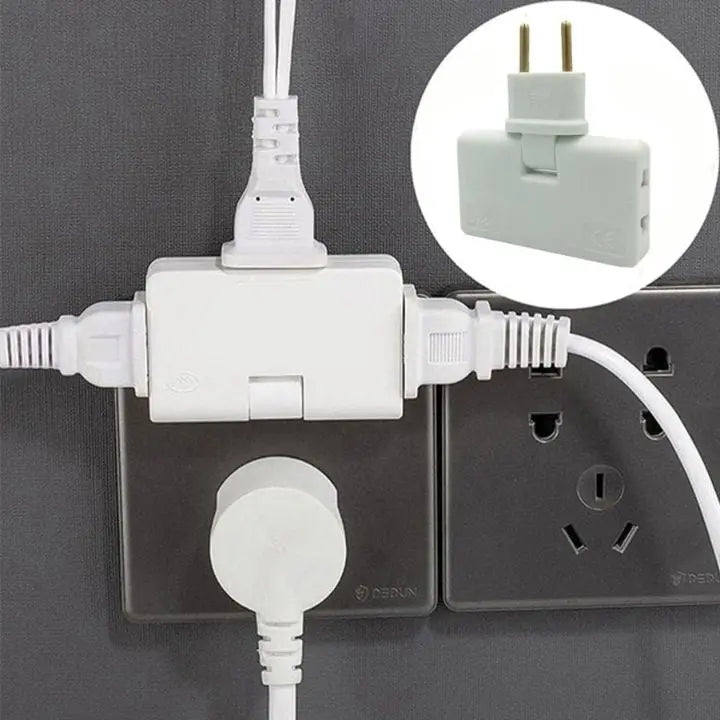 180° Redatable Compact 3-Way Socket Adapter
