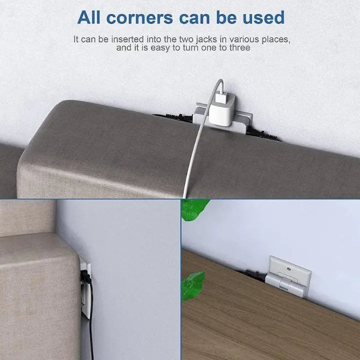 180° Redatable Compact 3-Way Socket Adapter