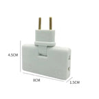 180° Redatable Compact 3-Way Socket Adapter
