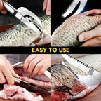 3-in-1 Fish scaler made of stainless steel