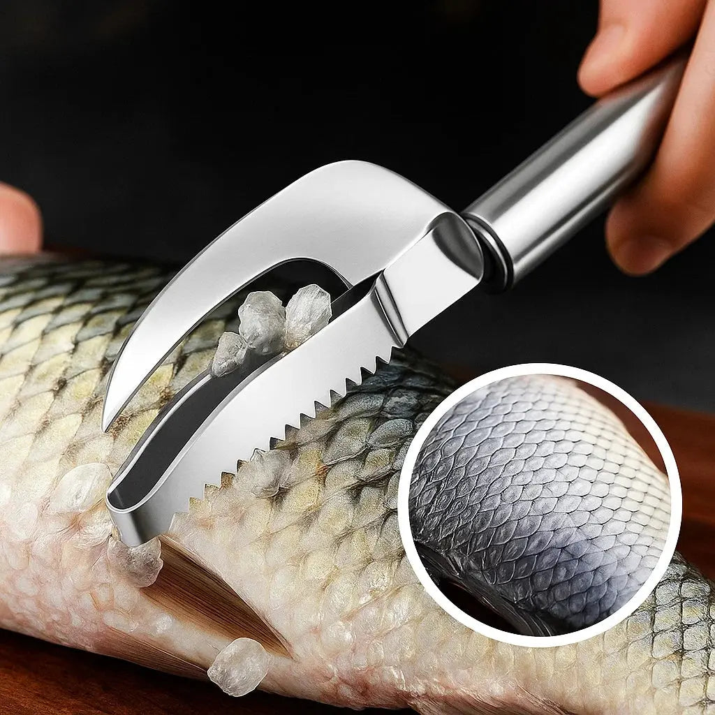 3-in-1 Fish scaler made of stainless steel