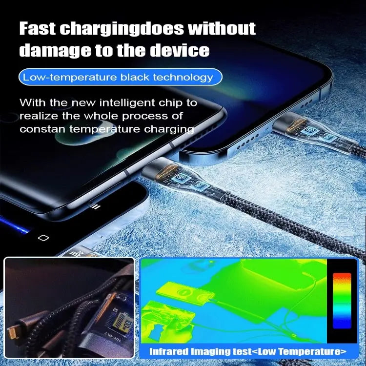 3-in-1 Quick Charging Cable with LED Display