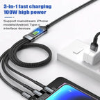 3-in-1 Quick Charging Cable with LED Display