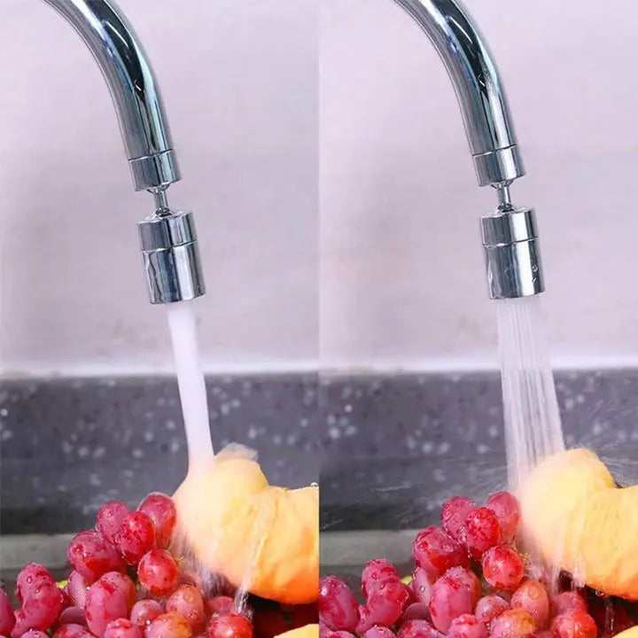 360° Faucet Attachment – Splash-Free with 2 Spray Modes