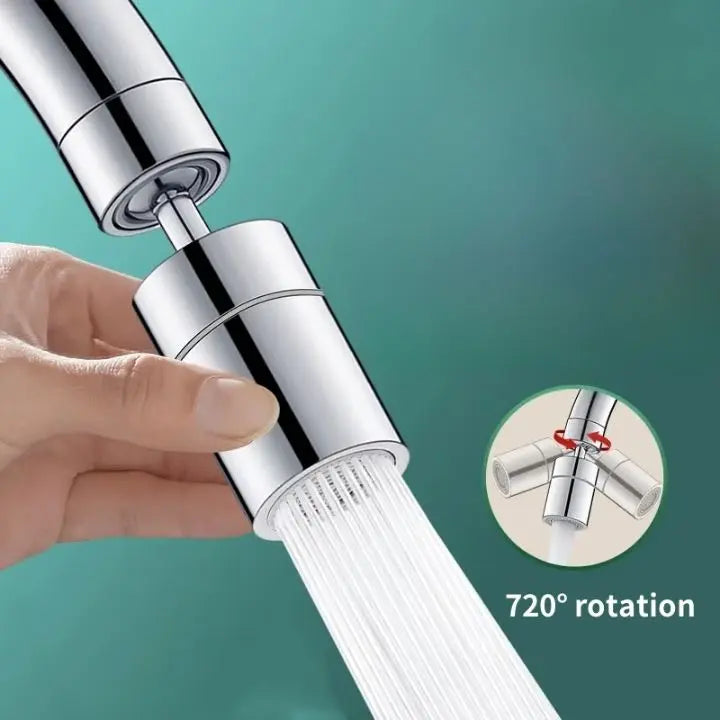360° Faucet Attachment – Splash-Free with 2 Spray Modes