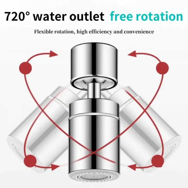 360° Faucet Attachment – Splash-Free with 2 Spray Modes
