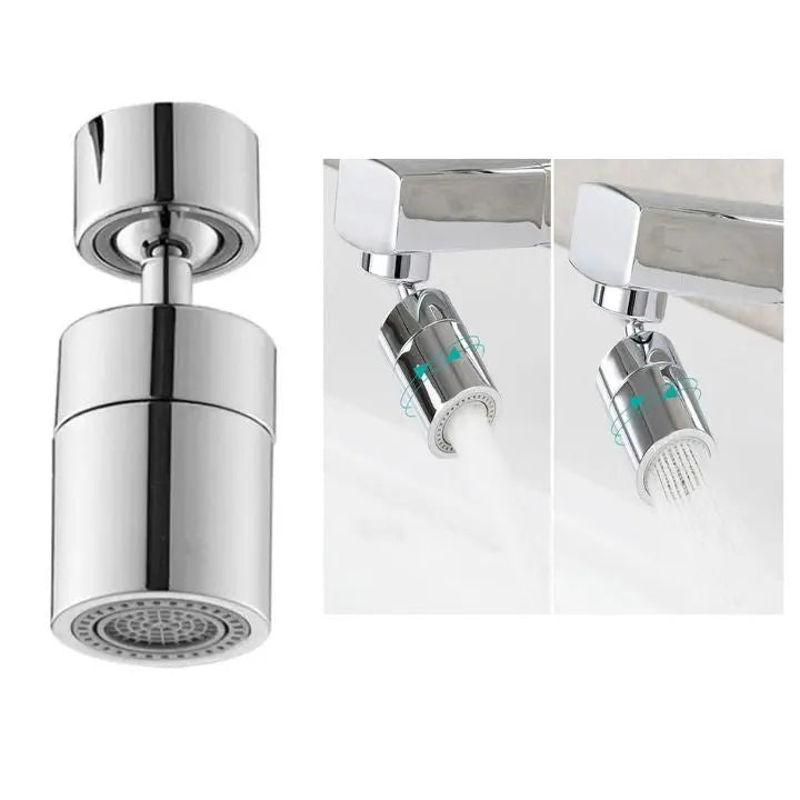 360° Faucet Attachment – Splash-Free with 2 Spray Modes