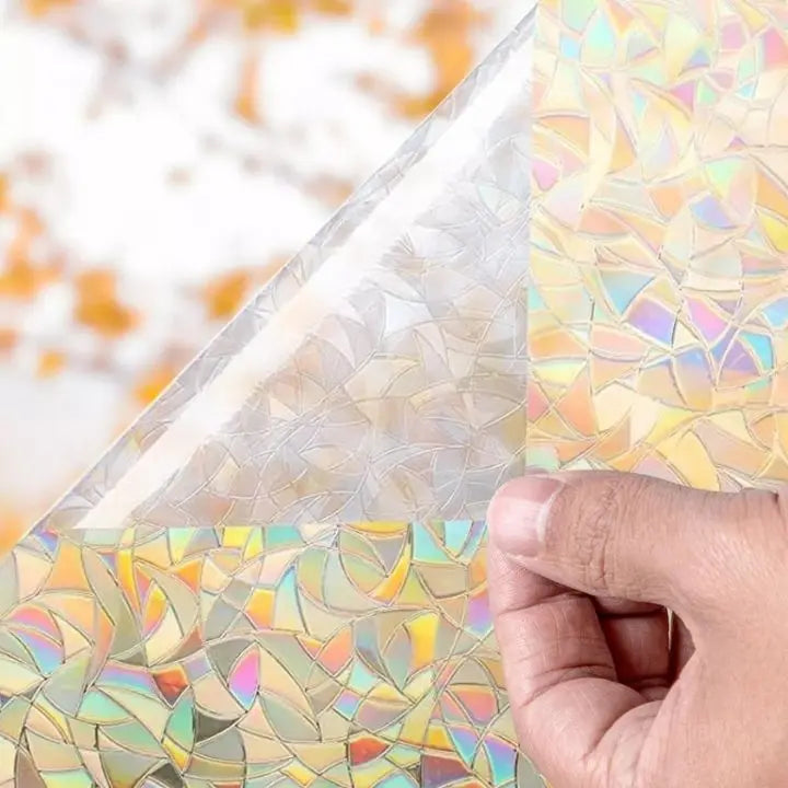 3D Rainbow Window Film – Privacy PRedection & Decoration without Adhesive