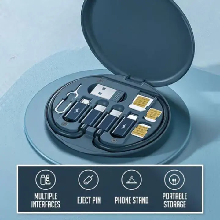 9-in-1 Cable Organizer – Everything for charging & data in one case