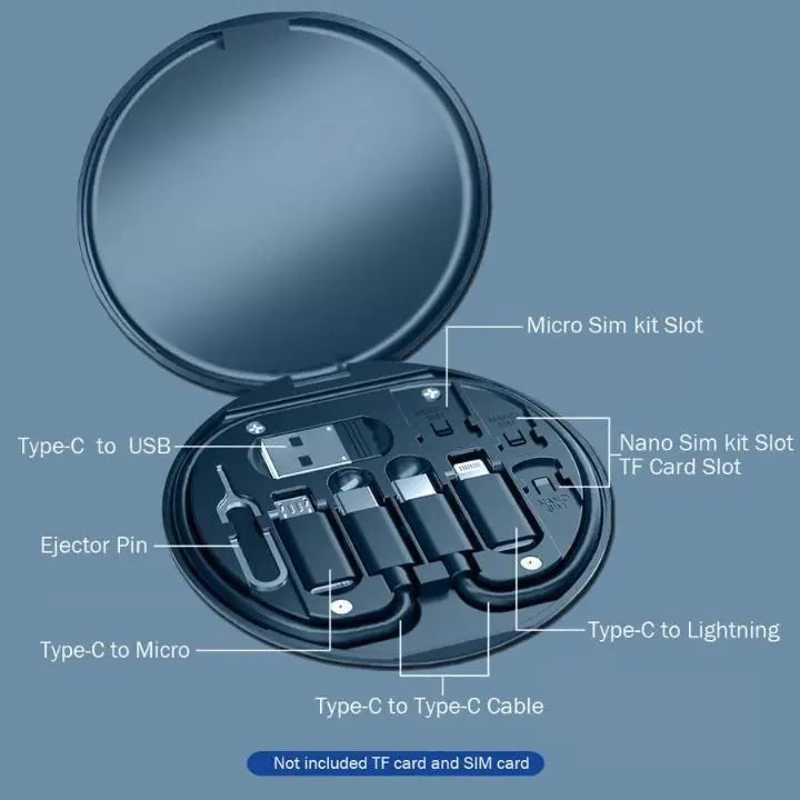 9-in-1 Cable Organizer – Everything for charging & data in one case