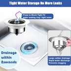 Drain strainer with clogging and odor pRedection for sink
