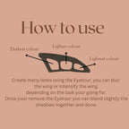 Eye makeup aid for even eyeshadow