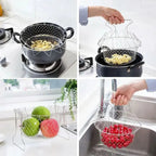 Expandable Stainless Steel Sieve Basket for Frying & Draining