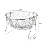 Expandable Stainless Steel Sieve Basket for Frying & Draining