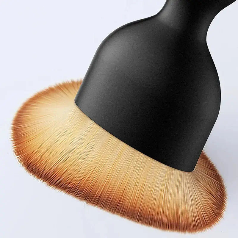 Auto cleaning brush with soft bristles