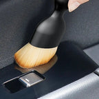 Auto cleaning brush with soft bristles