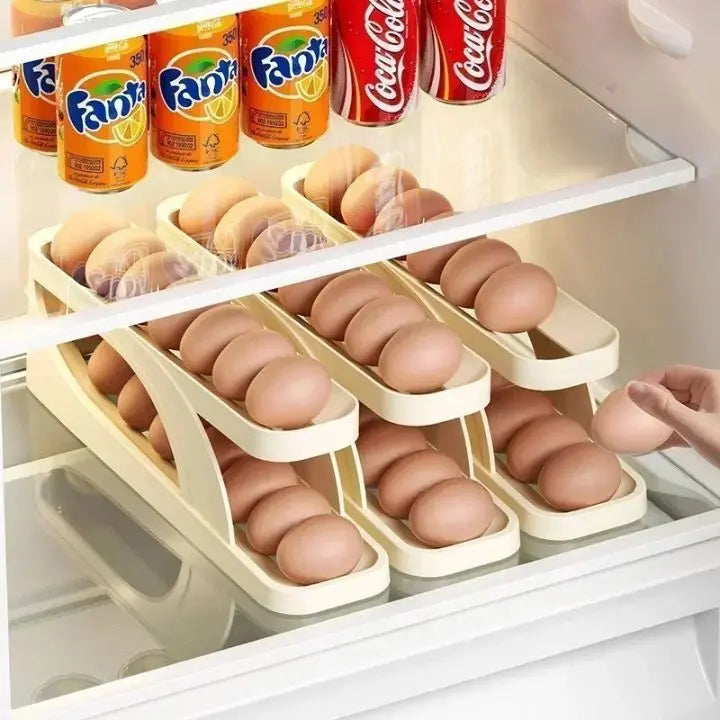 Automatic Egg Rack – Space-saving Refrigerator Solution