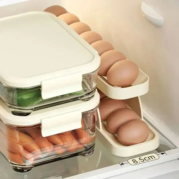 Automatic Egg Rack – Space-saving Refrigerator Solution