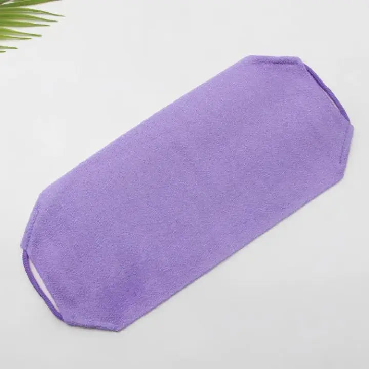 Stretchable back brush bath towel