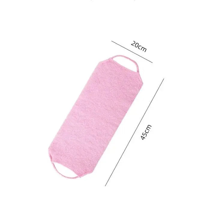 Stretchable back brush bath towel
