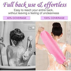 Stretchable back brush bath towel