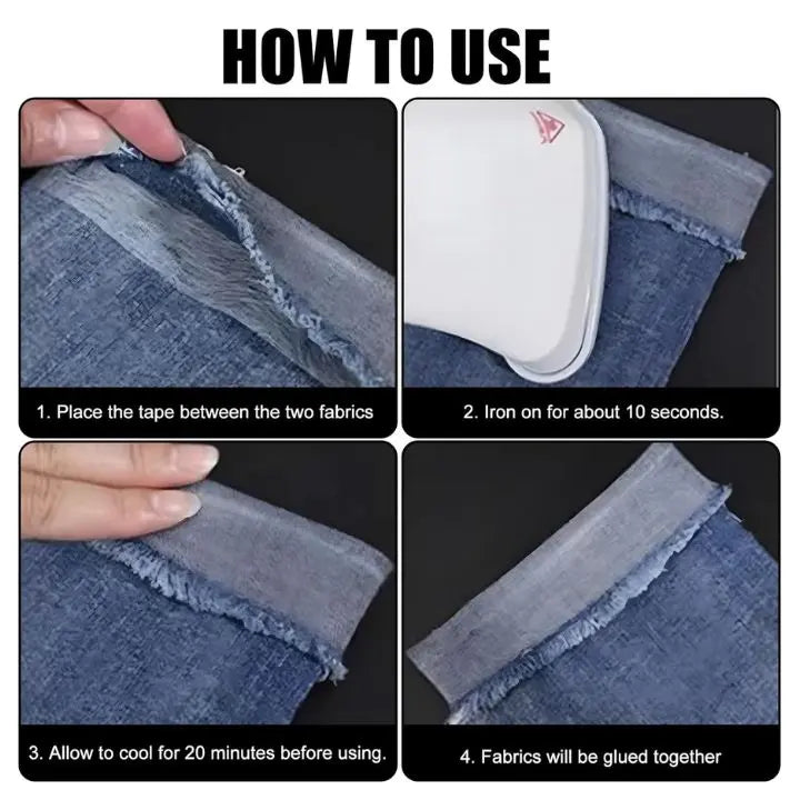 Double-sided ironing hem tape