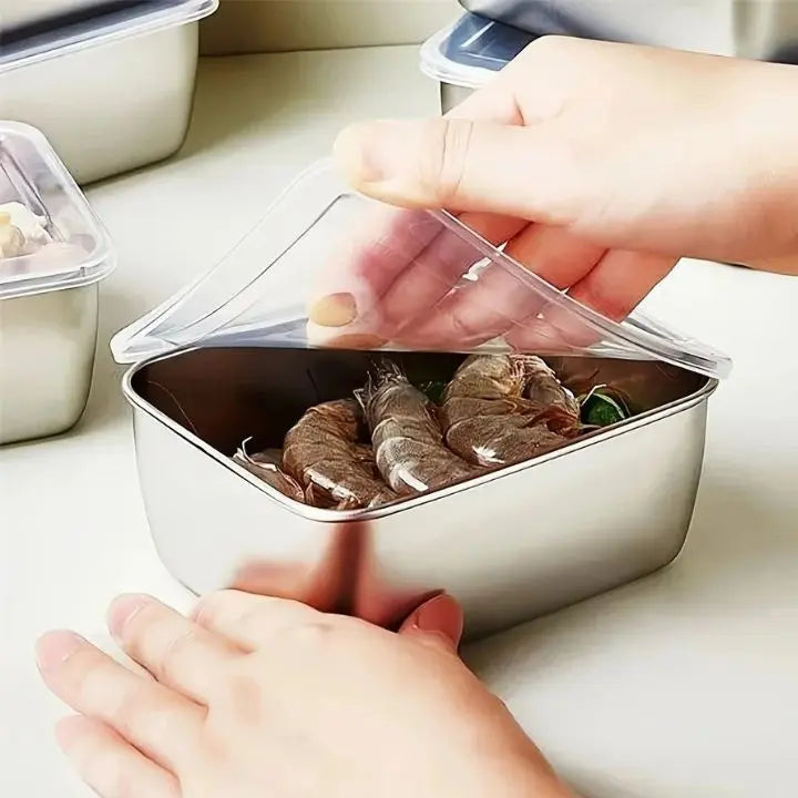 Stainless steel can with lid – stackable & leak-proof