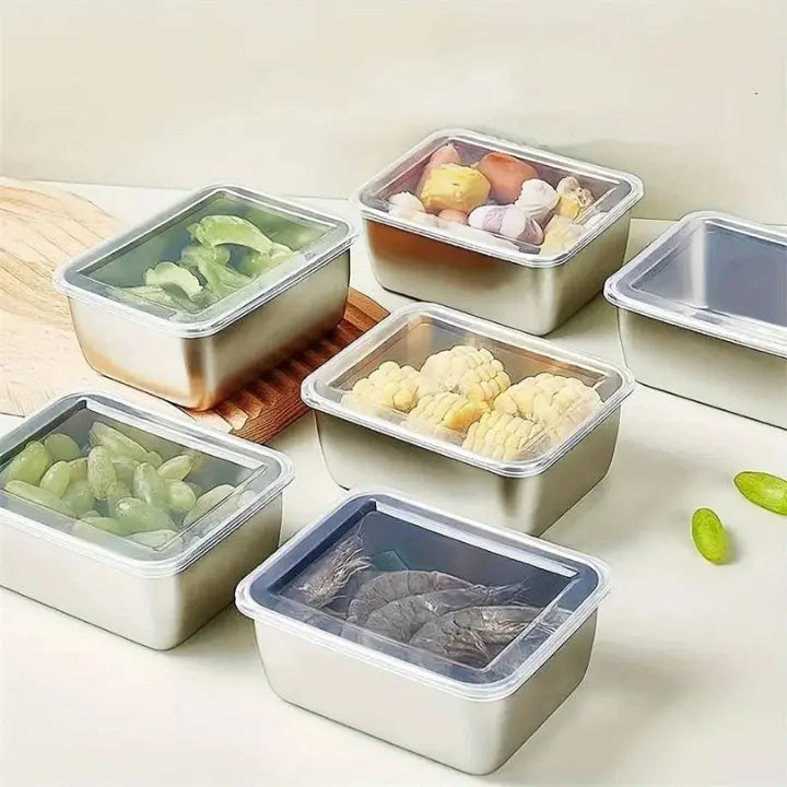 Stainless steel can with lid – stackable & leak-proof