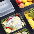Stainless steel can with lid – stackable & leak-proof